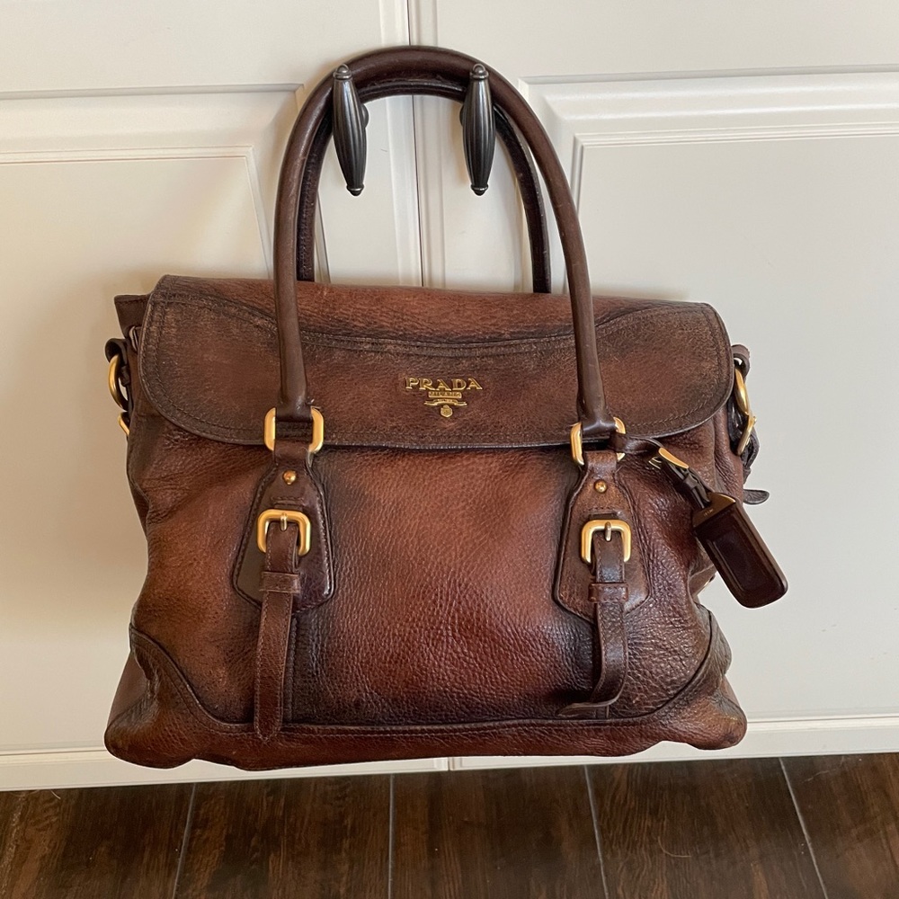 Prada Antik Cervo Satchel in Cacao VERY RARE